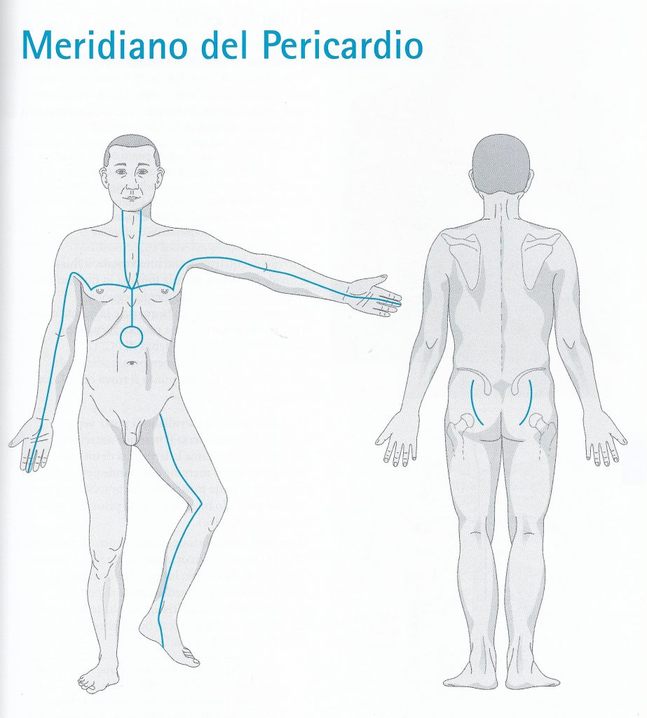 Percorso del meridiano del pericardio Meridiano di mastro del cuore - percorso